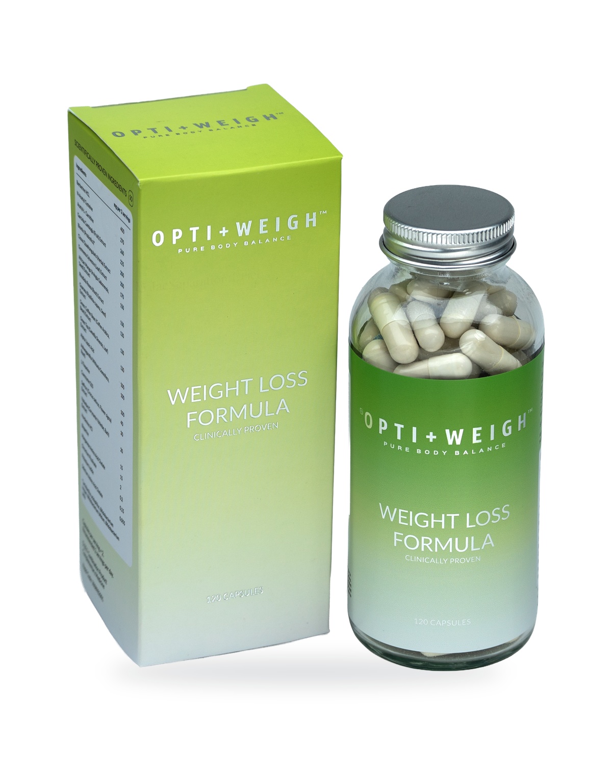 Opti+Weigh Weight Loss Formula Box & Bottle 3D